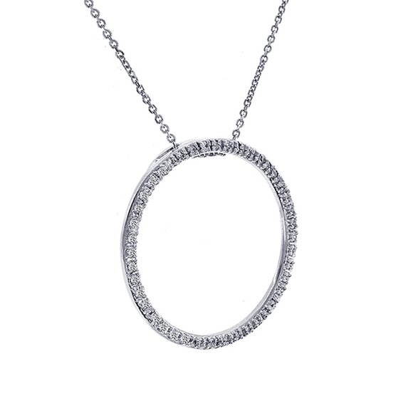 0.45 Carat Diamond Sparkling Eternity Pendant - Picture 2 of 10